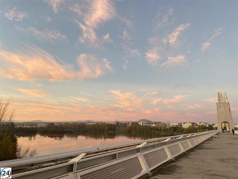 Pronóstico meteorológico en Extremadura para el domingo 28 de enero de 2024 bajo un cielo conservador