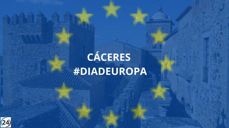 Celebración del Ayuntamiento de Cáceres por el Día de Europa fomenta la educación y la unidad en Europa