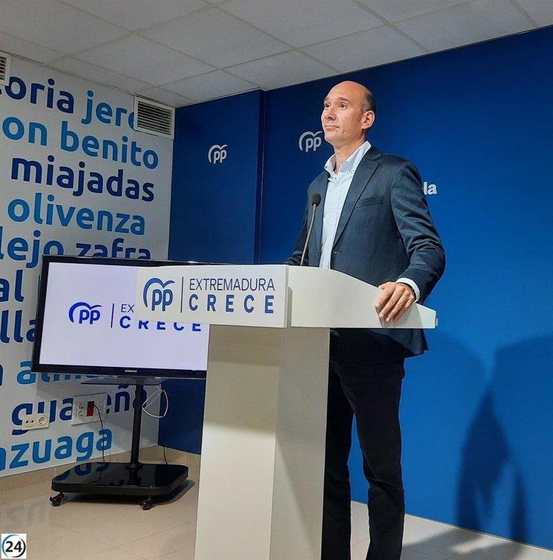 El PP confía en que Gallardo se mantenga firme en la unidad de Extremadura en financiación