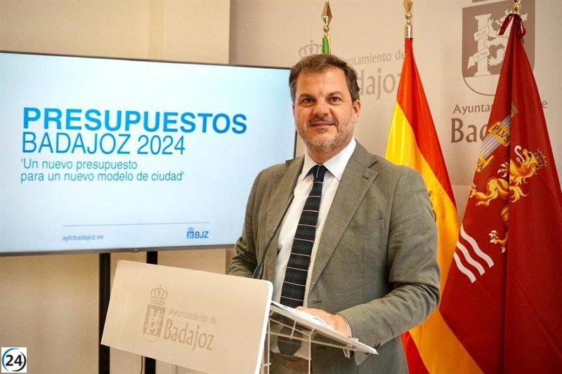 El Ayuntamiento de Badajoz aumenta su presupuesto un 35% para 2024, llegando a los 139 millones de euros.