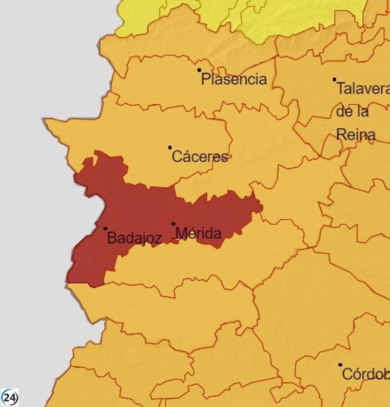 La Aemet declara riesgo extremo por calor en las Vegas del Guadiana: alcanzarán los 44 grados.