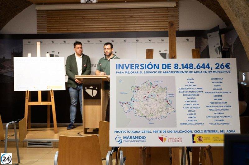 Millonaria inversión para mejorar el suministro de agua en municipios de Cáceres.