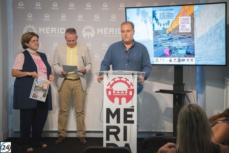 Esperan 1.500 participantes en la III Caminata Vía Rosa en Mérida el 20 de octubre.