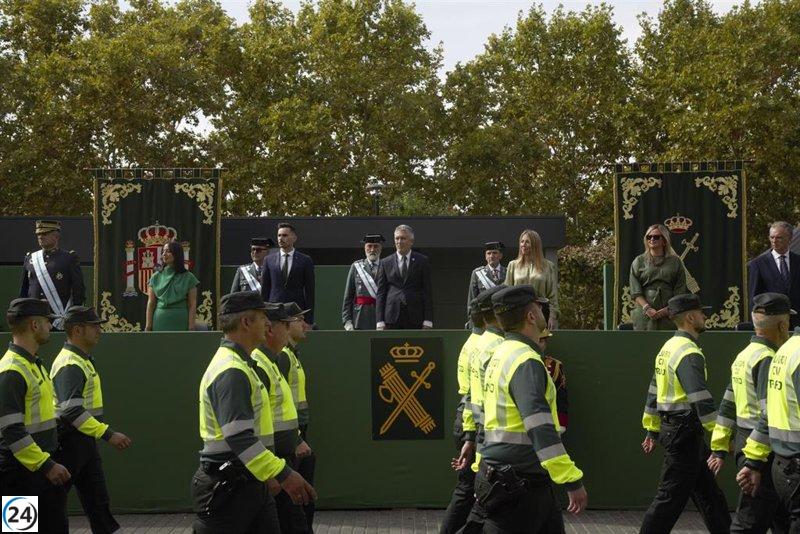 La Guardia Civil conmemora el día de su patrona en Mérida con condecoraciones y desfile de 500 agentes