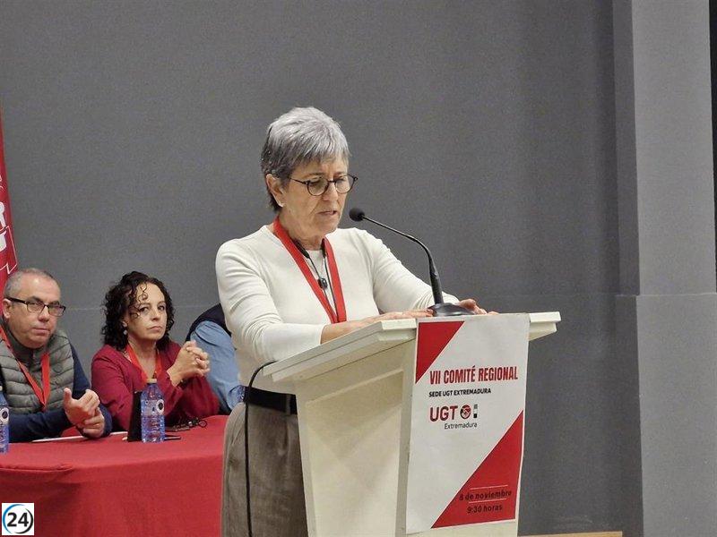 Patrocinio Sánchez se postula para reelección como secretaria general de UGT Extremadura.