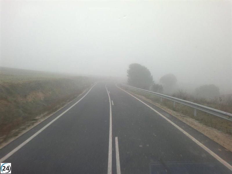 Aemet emite alertas por niebla en los valles del Guadiana, Tajo y Alagón en Extremadura.