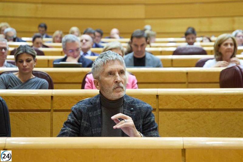 Marlaska anuncia el despliegue de unidades UPR de la Policía Nacional en Cáceres.