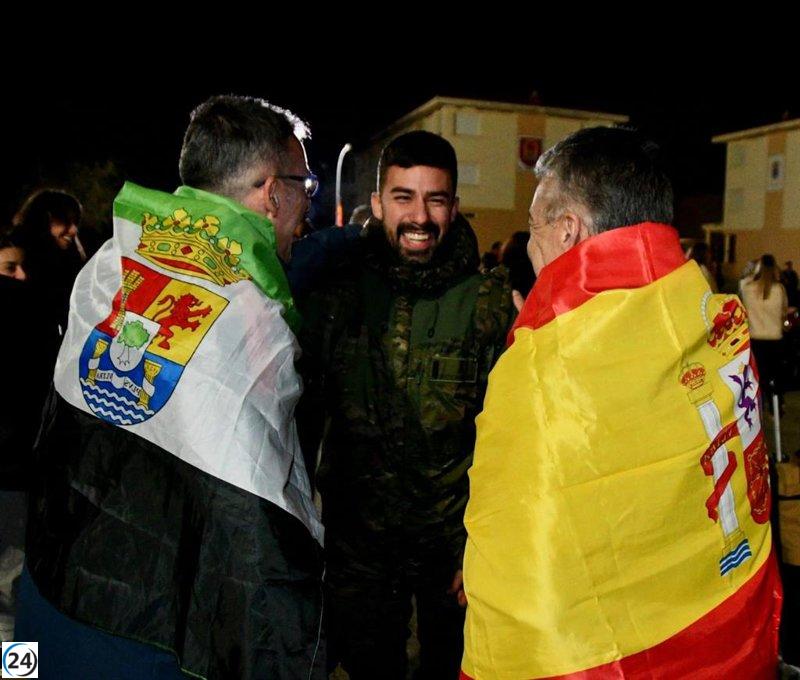 Militares de la Brigada Extremadura regresan a Badajoz tras su misión en Letonia.