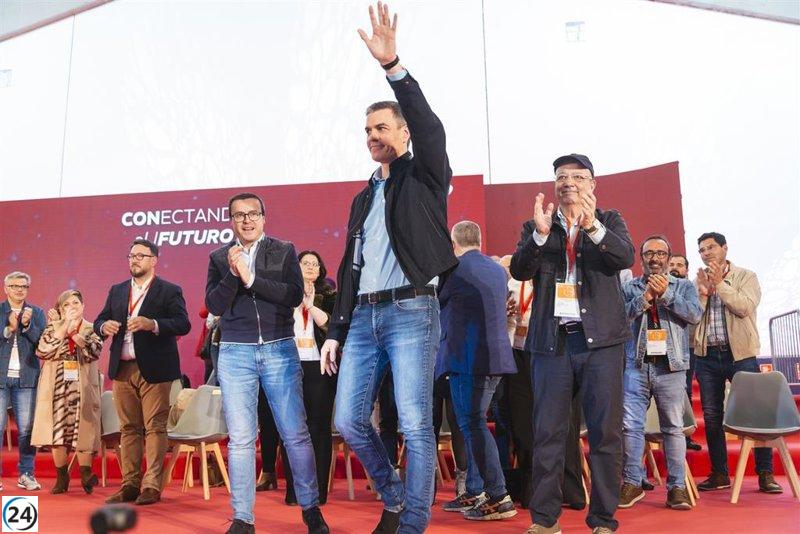 Sánchez y Gallardo cierran el XV Congreso Regional del PSOE en Plasencia este domingo.