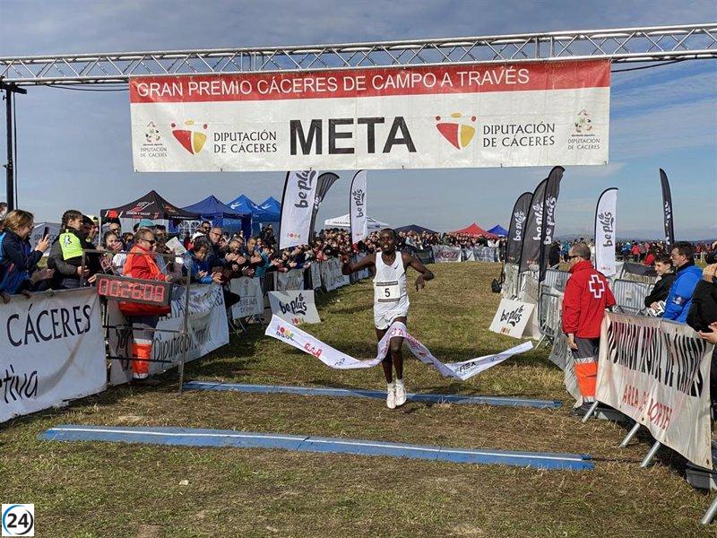 Dan Kibet de Uganda y Daisy Jepkemei de Kazajistán triunfan en el Gran Premio de Campo a Través en Cáceres.