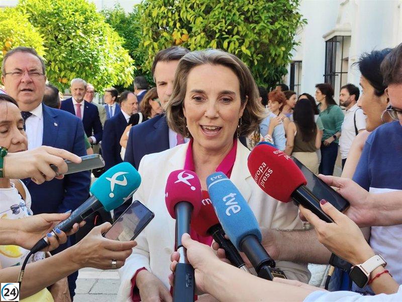 Cuca Gamarra cierra el sábado la Intermunicipal del PP en Extremadura con María Guardiola.