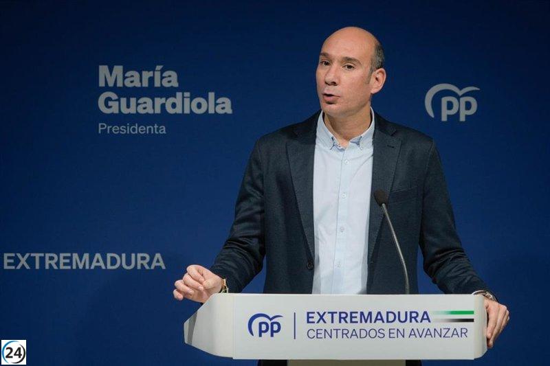 El PP de Extremadura confía en el respaldo del PSOE al decreto fiscal por su conformidad con su contenido.