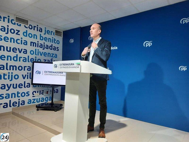 El PP insta al PSOE a unirse en apoyo al decreto fiscal por el beneficio de los extremeños, evitando alianzas con Vox.