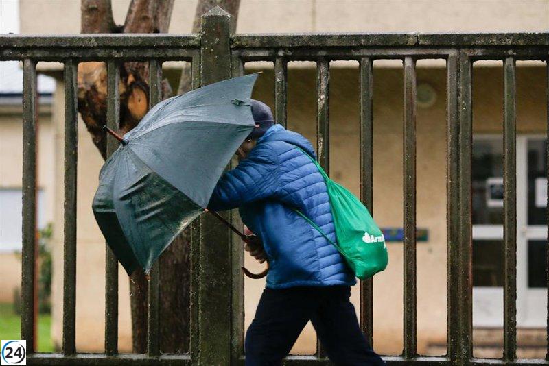 Alertan a varias comarcas de Extremadura por lluvias y vientos intensos este fin de semana.