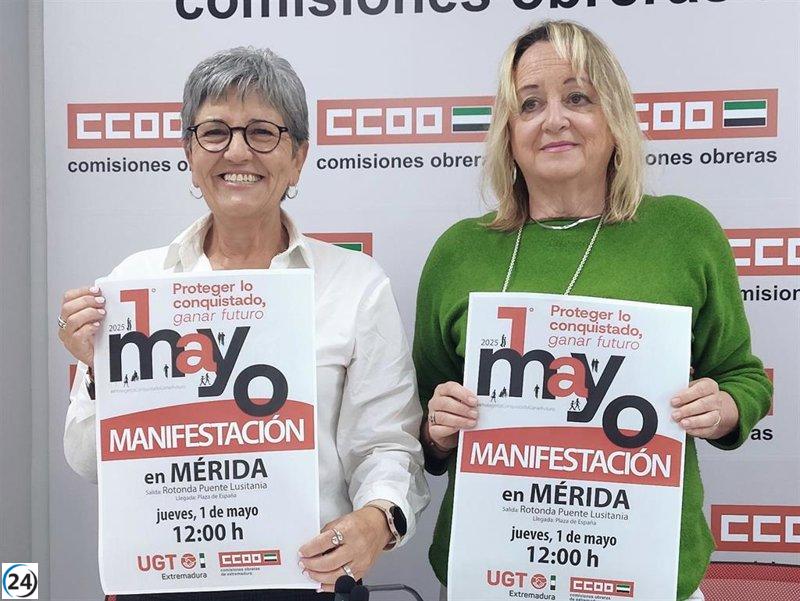 Sindicalistas de CCOO y UGT exigirán el 1º de Mayo en Extremadura una jornada laboral más corta y cambios en la regulación del despido improcedente.