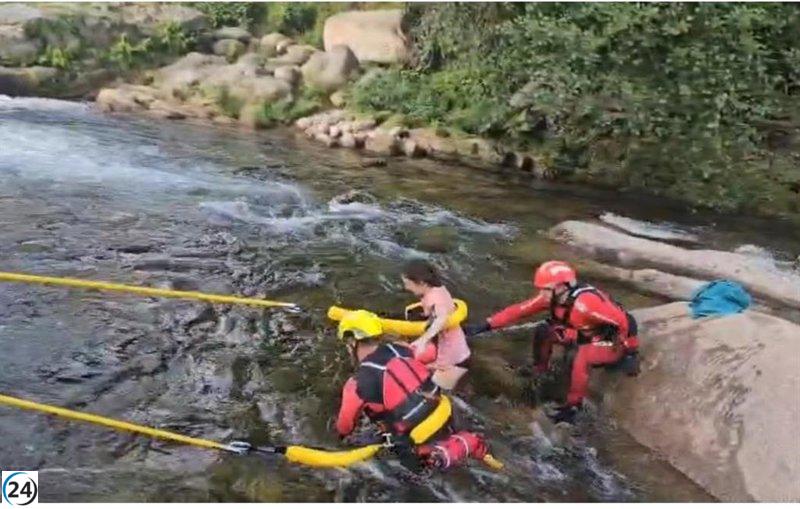 Madre e hijo salvados de río en Jarandilla de la Vera, Cáceres.