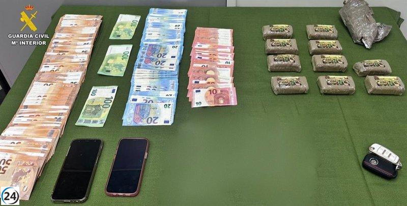 Capturado con más de un kilo de hachís en Valverde de Leganés.