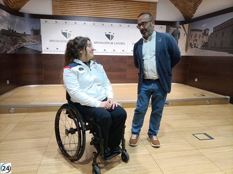 Loida Zabala, la paralímpica extremeña, será la embajadora de la Diputación de Cáceres.
