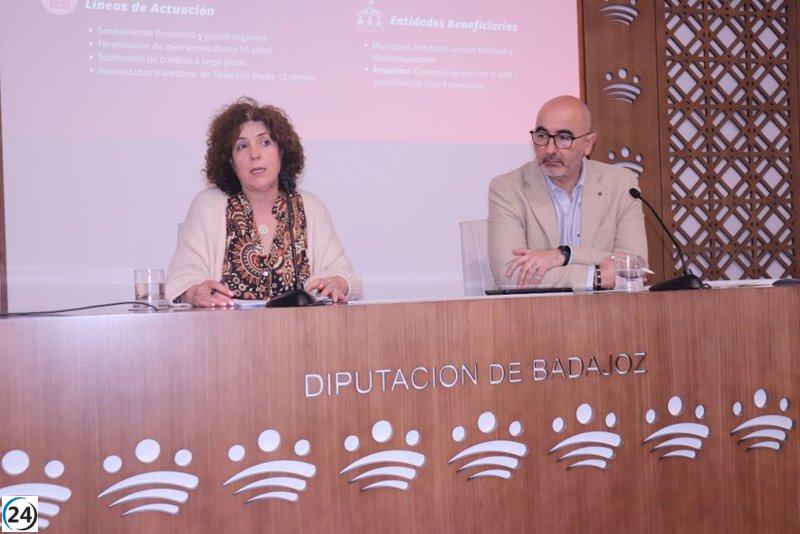 Diputación de Badajoz ofrece a municipios préstamo de seis millones sin intereses.