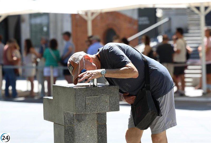 Alerta de Aemet por olas de calor y tormentas en Badajoz este viernes.