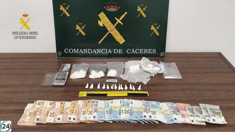 Detenido y encarcelado en Alcántara por narcotráfico en dos ocasiones en un mes.