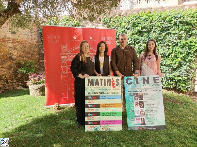 Cine y música gratis en los Jardines de Pedrilla-Casa Guayasamín de Cáceres: Martes y domingos de junio.