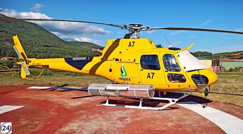 El Infoex combate 25 incendios forestales en la última semana, arrasando 460 hectáreas.