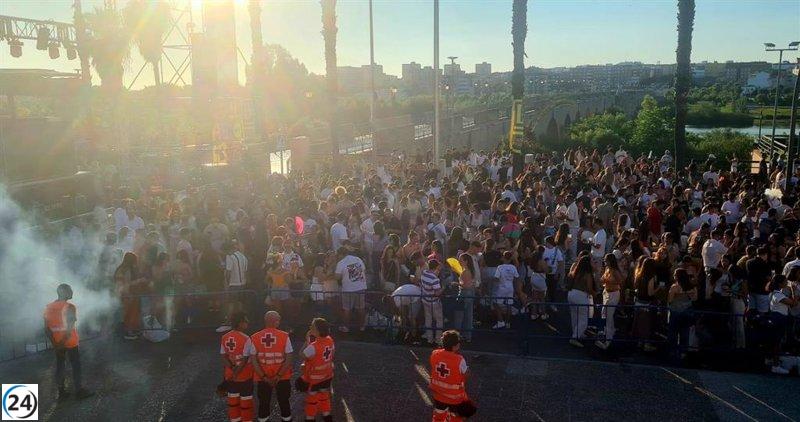 Cruz Roja responde a 53 emergencias en el evento destacado de L@s Palomo@s en Badajoz.