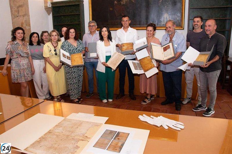29 valiosos documentos históricos recuperados por la Diputación de Cáceres de 11 archivos locales.