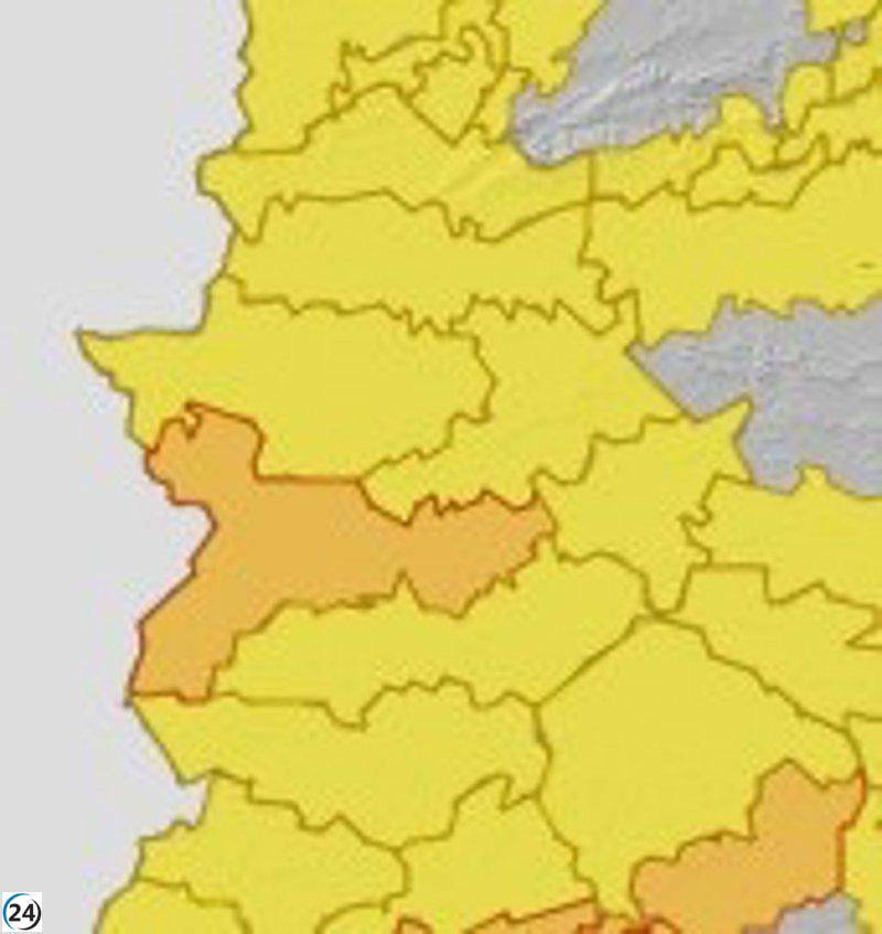 Alerta naranja por calor extremo en la comarca de las Vegas del Guadiana este martes.