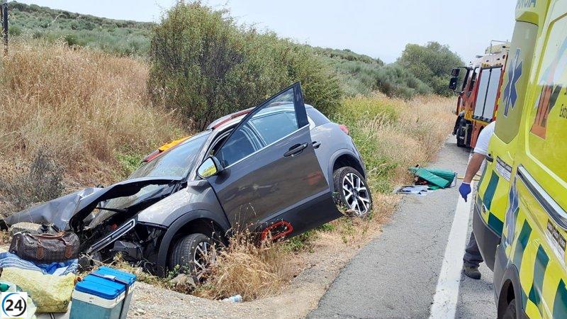 Accidente en Jaraíz de la Vera deja tres personas heridas.