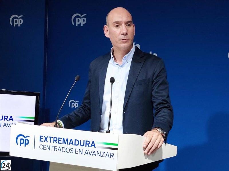 El PP anuncia que Guardiola presentará nuevos compromisos y medidas para Extremadura en el Debate del Estado de la Región.