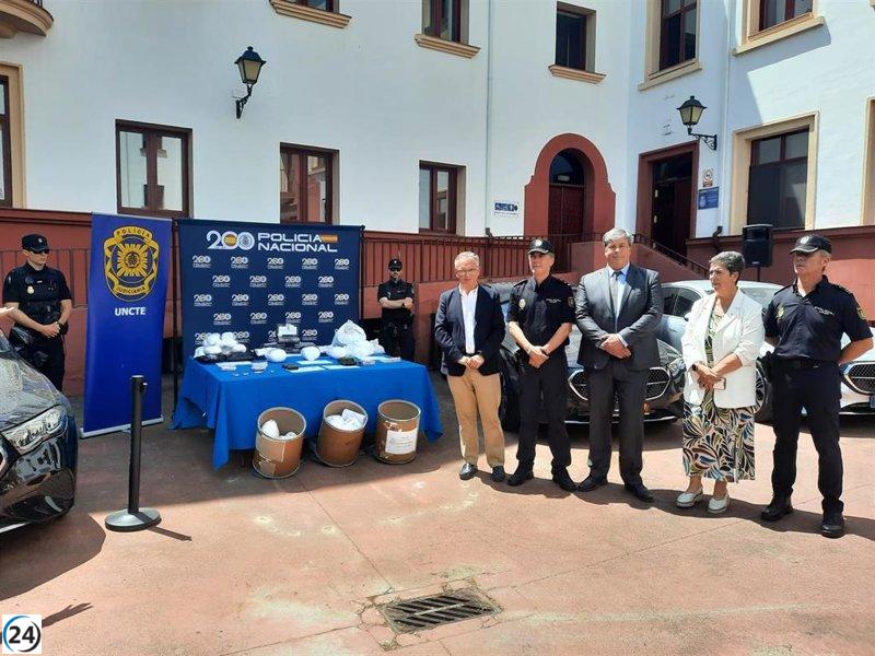 Desarticulado un importante laboratorio de cocaína en Badajoz.