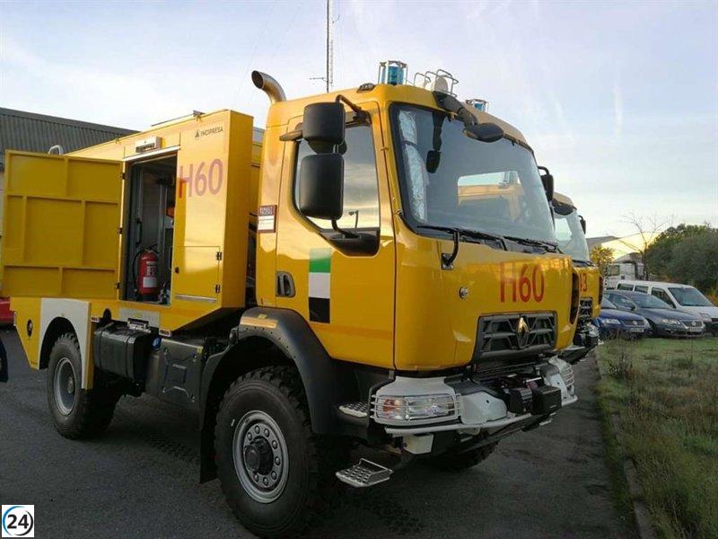 Se levanta la alerta por incendio de pastos en Puebla de la Reina, Badajoz.