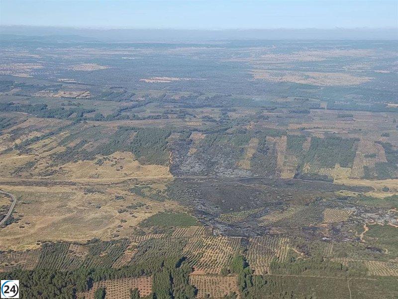 Se da por controlado el incendio en Valdecaballeros y se levanta la alerta del Infocaex.