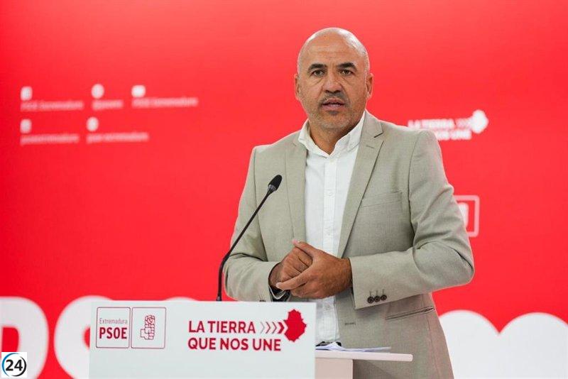 PSOE en Extremadura denuncia la complicidad de Guardiola frente a la corrupción del PP.