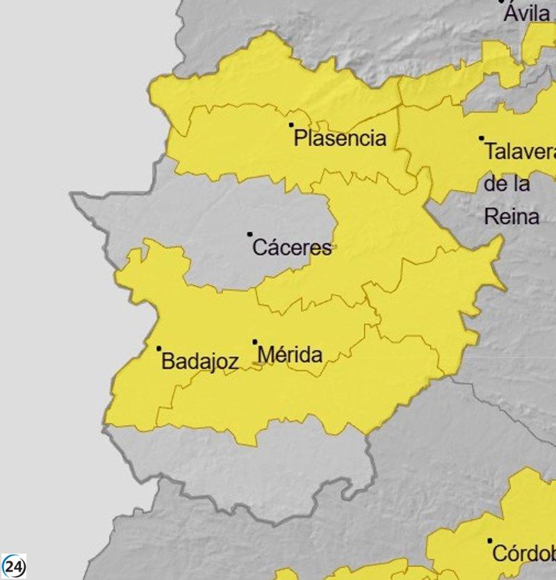 Alertas por ola de calor en Extremadura: se esperan máximas de hasta 39 grados este domingo.