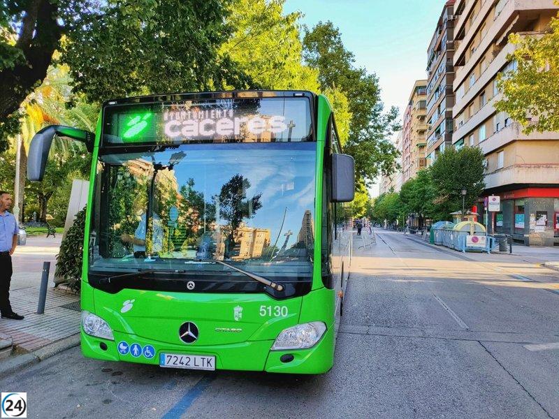 Incremento del 6% en el uso del autobús urbano en Extremadura: se alcanzan 1,1 millones de pasajeros en junio.