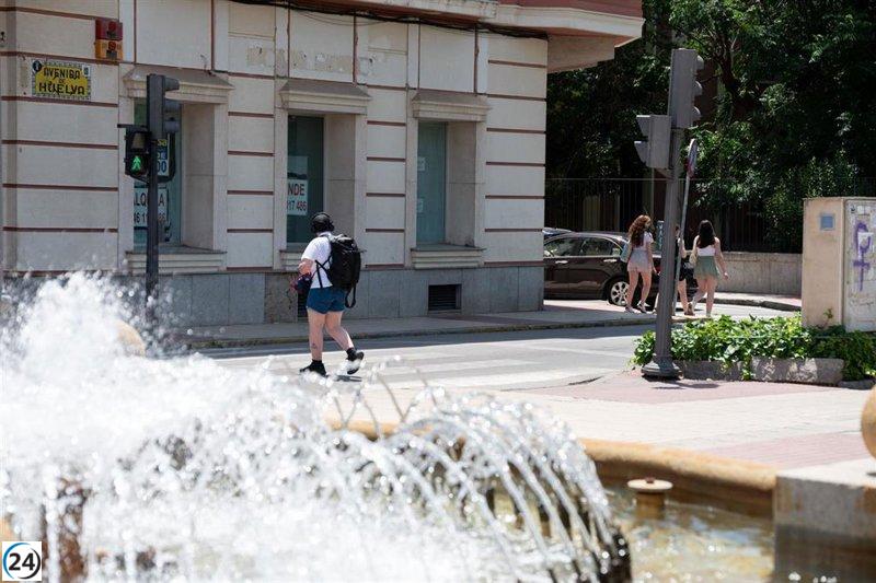 Badajoz registra récord de calor en España: 45,5 grados.