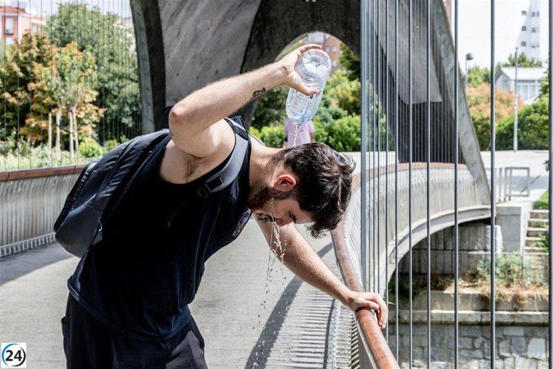 Badajoz registra este jueves un récord de 43,3ºC, la temperatura más elevada de España.