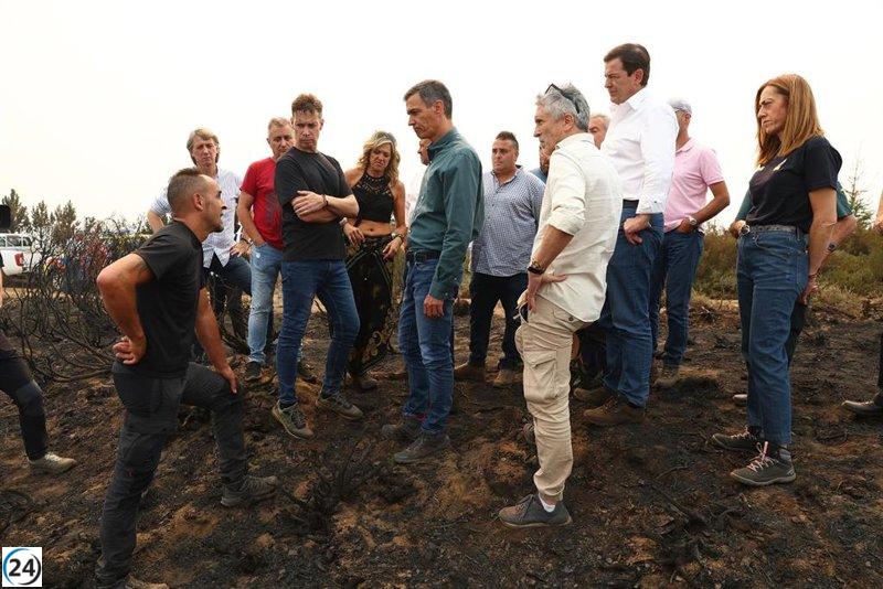 Sánchez se dirige a Cáceres y Zamora para evaluar la situación de los incendios.