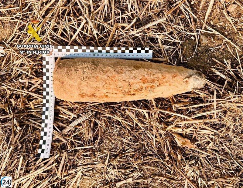 Desactivan proyectil de la Guerra Civil en Villanueva de la Serena.