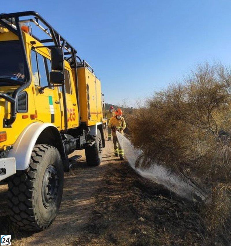 Se declara alerta mínima por incendio forestal en Campanario, Badajoz.