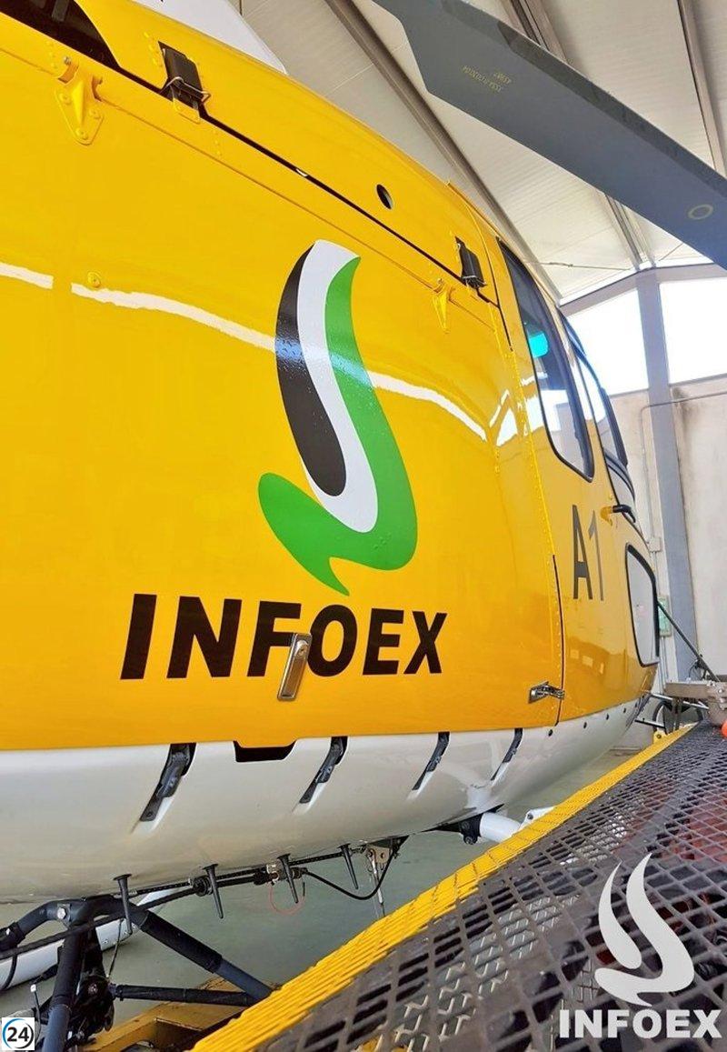 El Plan Infoex reduce la alerta por incendio en Escurial, Cáceres.