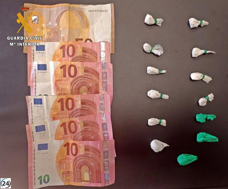 Arrestan a un residente de Alange por tráfico de cocaína en plenas fiestas locales.