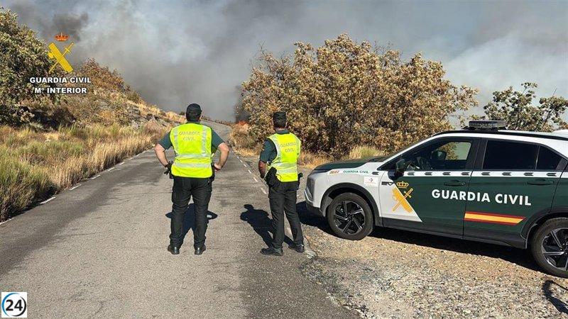 El incendio de Cuacos de Yuste, que ha consumido 438 hectáreas, presenta señales de estabilización según el Infoex.