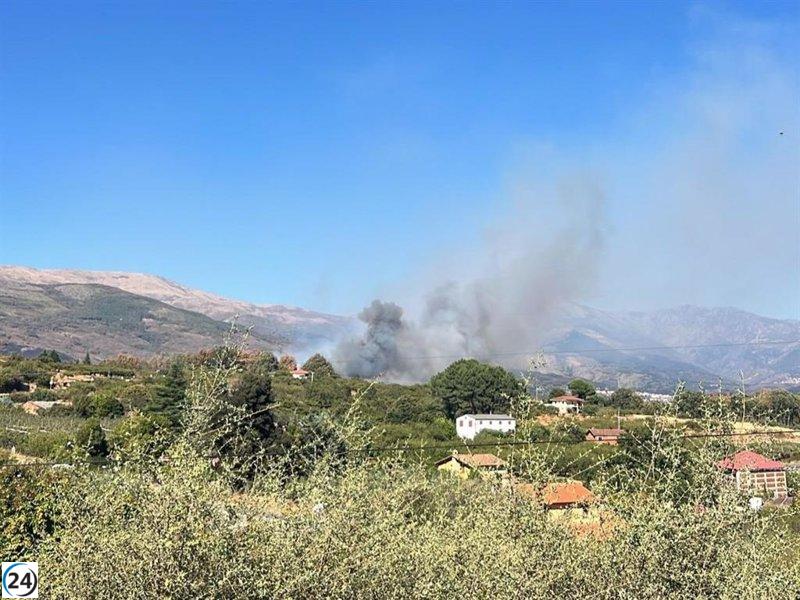 Cuacos de Yuste en alerta: Infoex activa el nivel 1 por incendio.