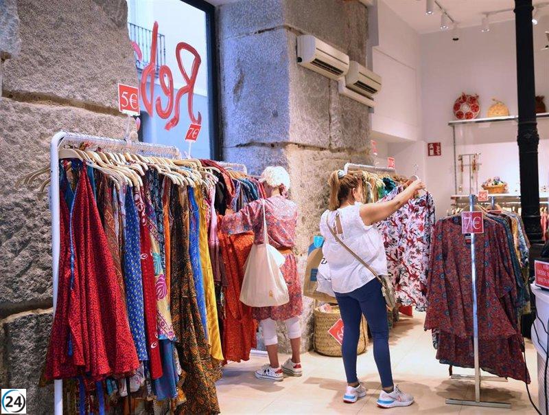 Aumento del 0,7% en las ventas minoristas de Extremadura durante agosto, pero por debajo de la media nacional.