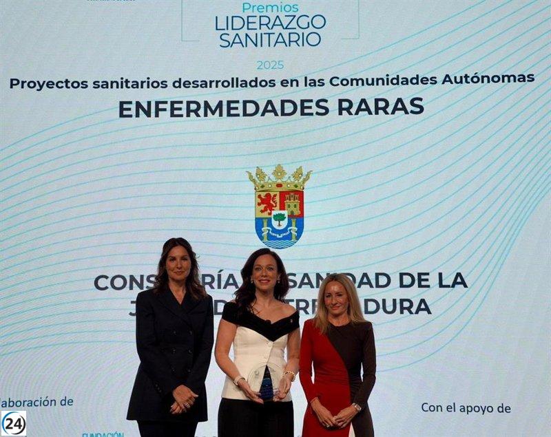 Extremadura reconoce a su Consejería de Salud con el Premio Liderazgo en Enfermedades Raras.