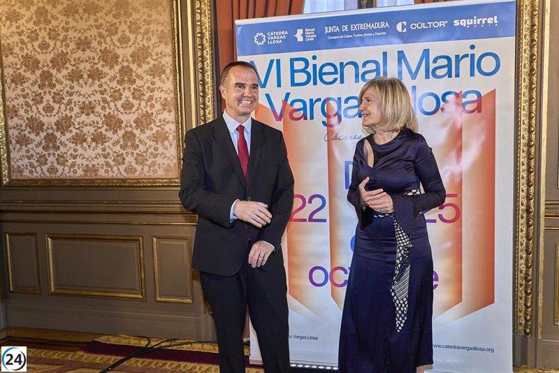 Cáceres, Badajoz y Trujillo organizarán más de 30 eventos para la Bienal de Novela Mario Vargas Llosa.